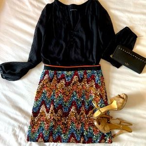Maeve by Anthropologie sequin skirt